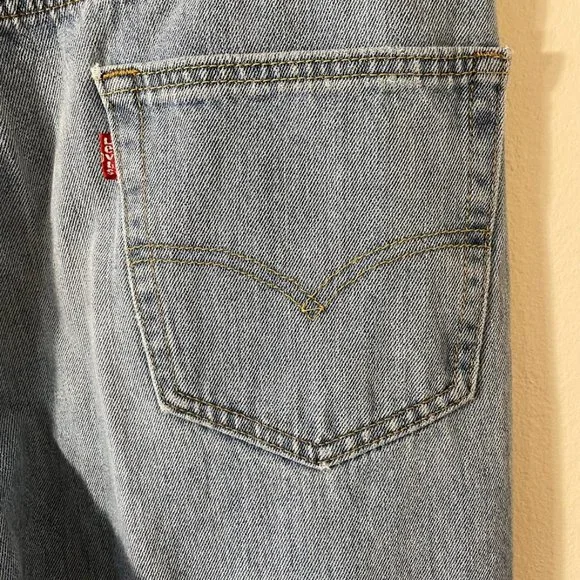 Levis Jeans Mens 36x30 Blue 550 Relaxed Fit Baggy Tapered Light Wash Denim - Picture 9 of 14